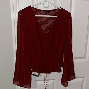 NWT gorgeous maroon blouse size medium.
